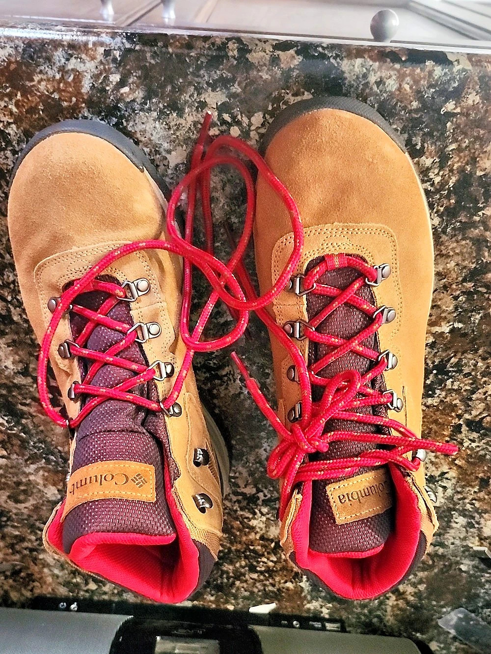 Columbia Newton Ridge Plus Waterproof Amped Hiking Boot Boots Brown & Red US 11